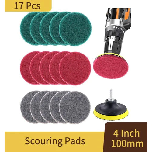 17pc 100mm Sanding Pad Set