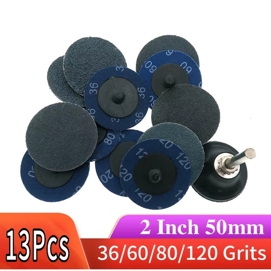 50MM Sanding Disc P36 - P120 Pack of 13