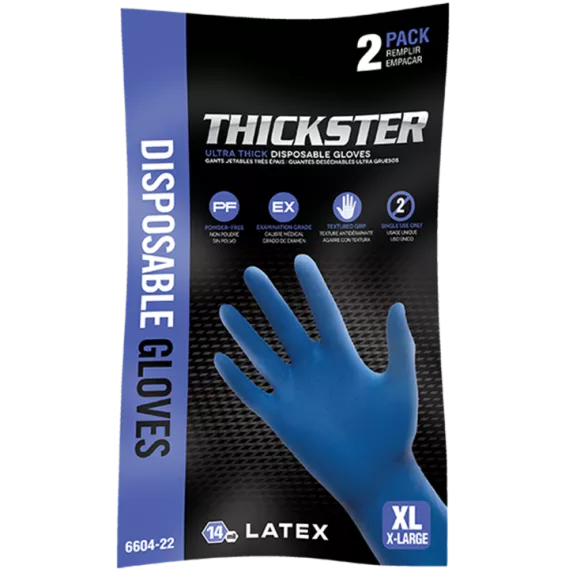Sas Thickster Pf Latex Gloves Xlarge (2 Pair)