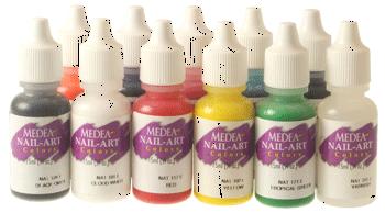 10pack Medea Nail Art Airbrushing colours set