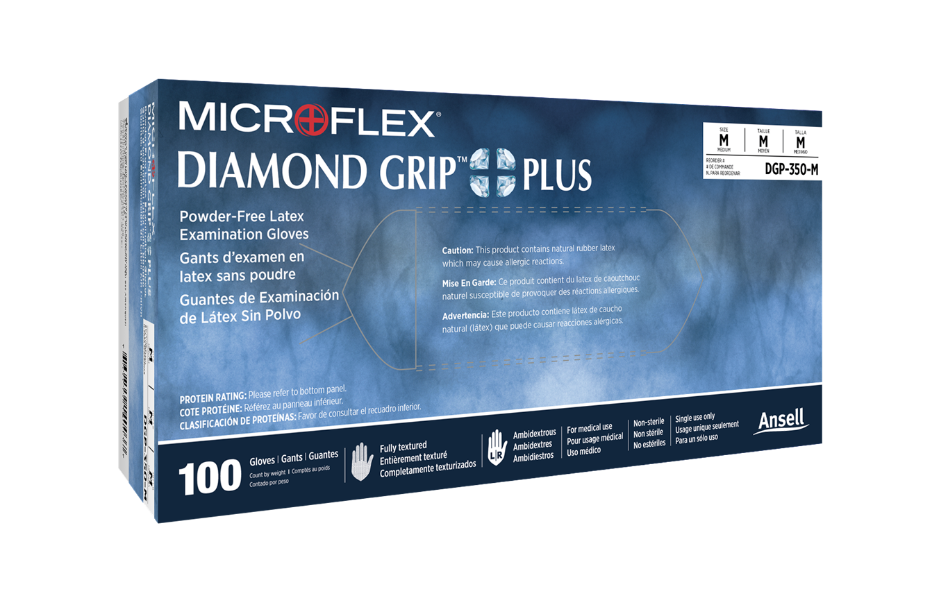 MICROFLEX Diamond Grip Plus- LARGE BOX 100