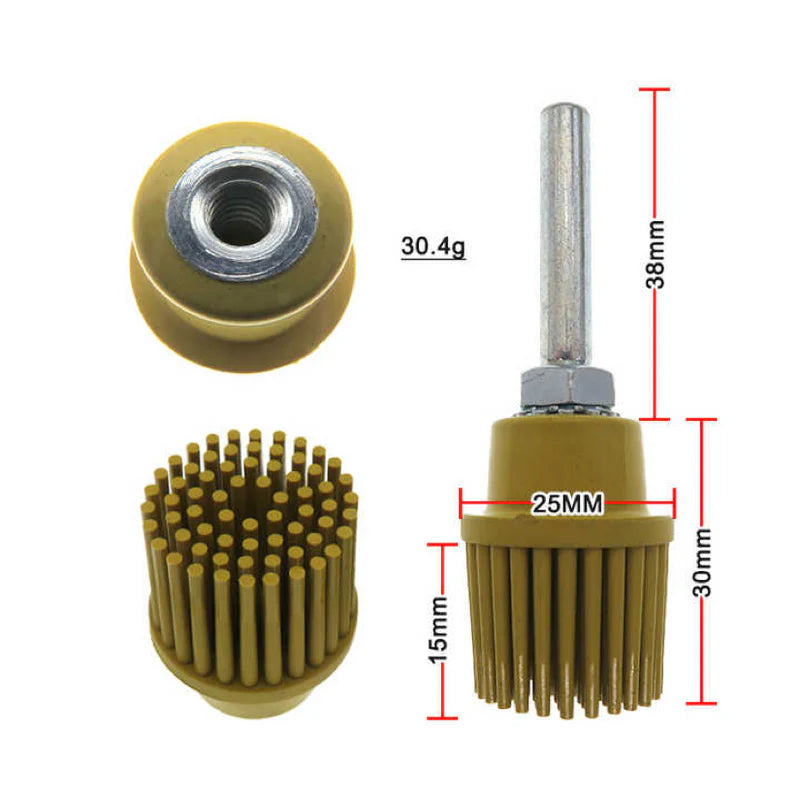 1 Inch 25mm Yellow Bristle Disc P80