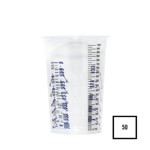 Printed Mixing Cups 1000mL 50/Sleeve
