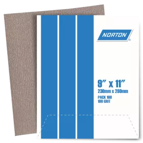 NORTON A275 NOFIL DRY SHEET 240 GRIT 230x280 PACK 100
