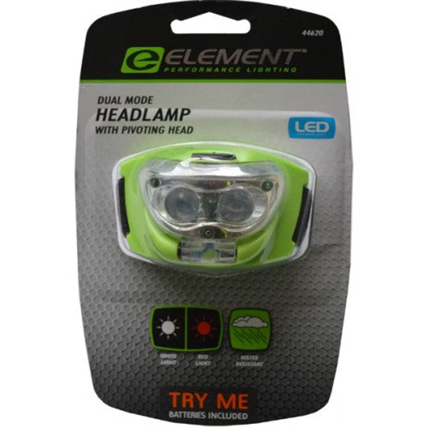 Headlamp LED Pivot Head with Batteries