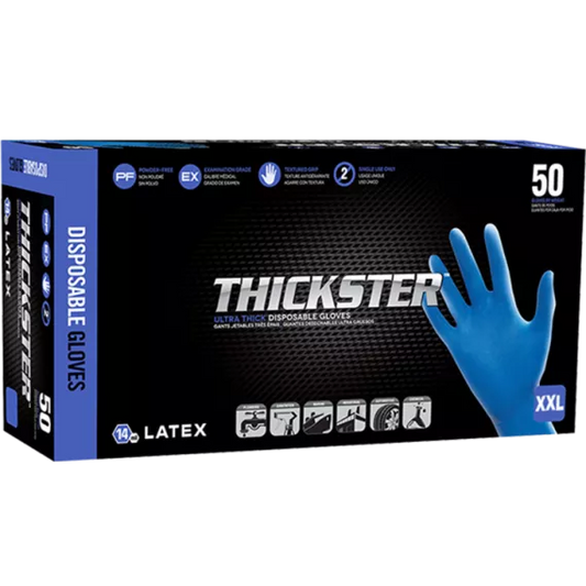 Sas Thickster Pf Latex Gloves Xxlarge (Box 50)