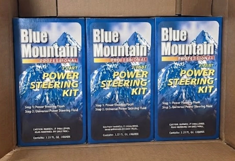 BULK CARTON OF 3 Blue Mountain Professional 2-Part Power Steering Kit $15 ONLY!!!