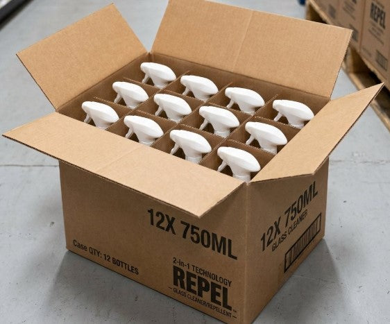 BULK CARTON OF 12 BOTTLES. GLASS CLEANER