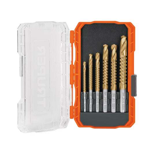 Titanium‑Coated Saw Drill Bit Set – 6 Piece (3–8 mm)