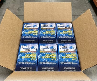 BULK CARTON OF 6 Blue Mountain Professional 2-Part Power Steering Kit