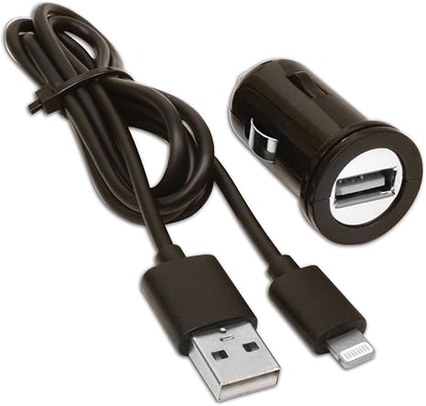 GOXT USB Car Charger with Lightning Cable